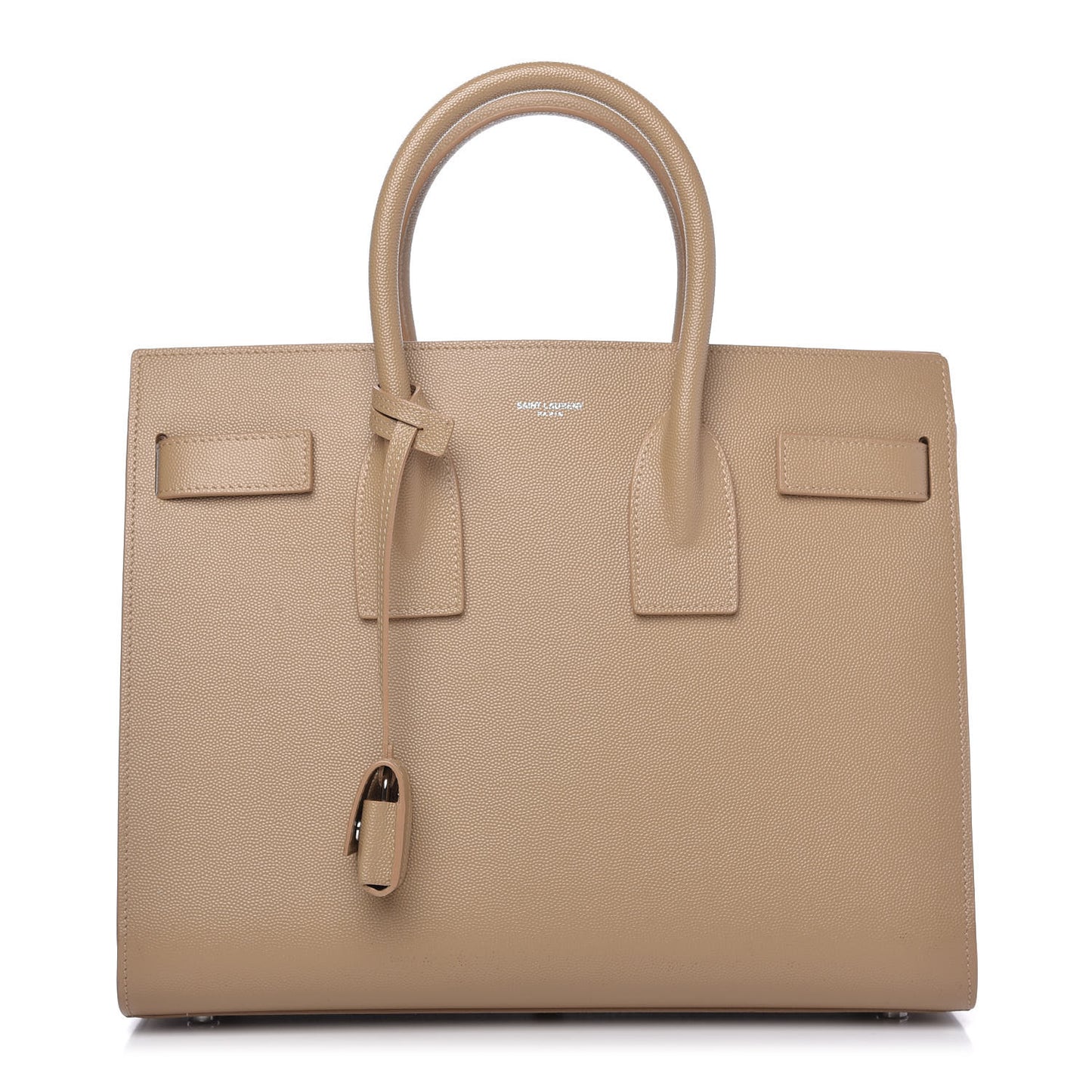Grained Calfskin Small Sac De Jour Dark Beige