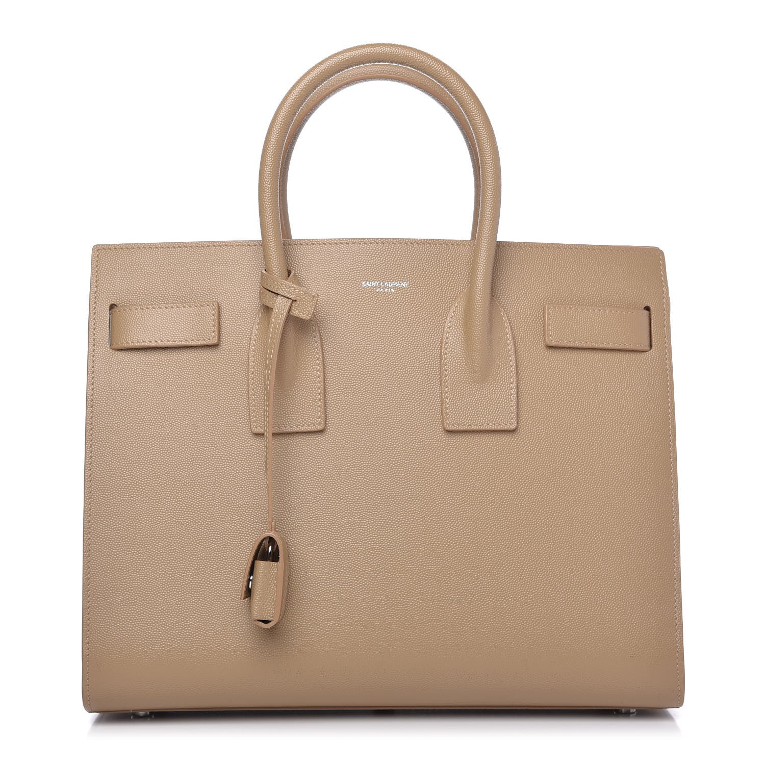 Saint Laurent Grained Calfskin Small Sac De Jour Dark Beige 1 of 9