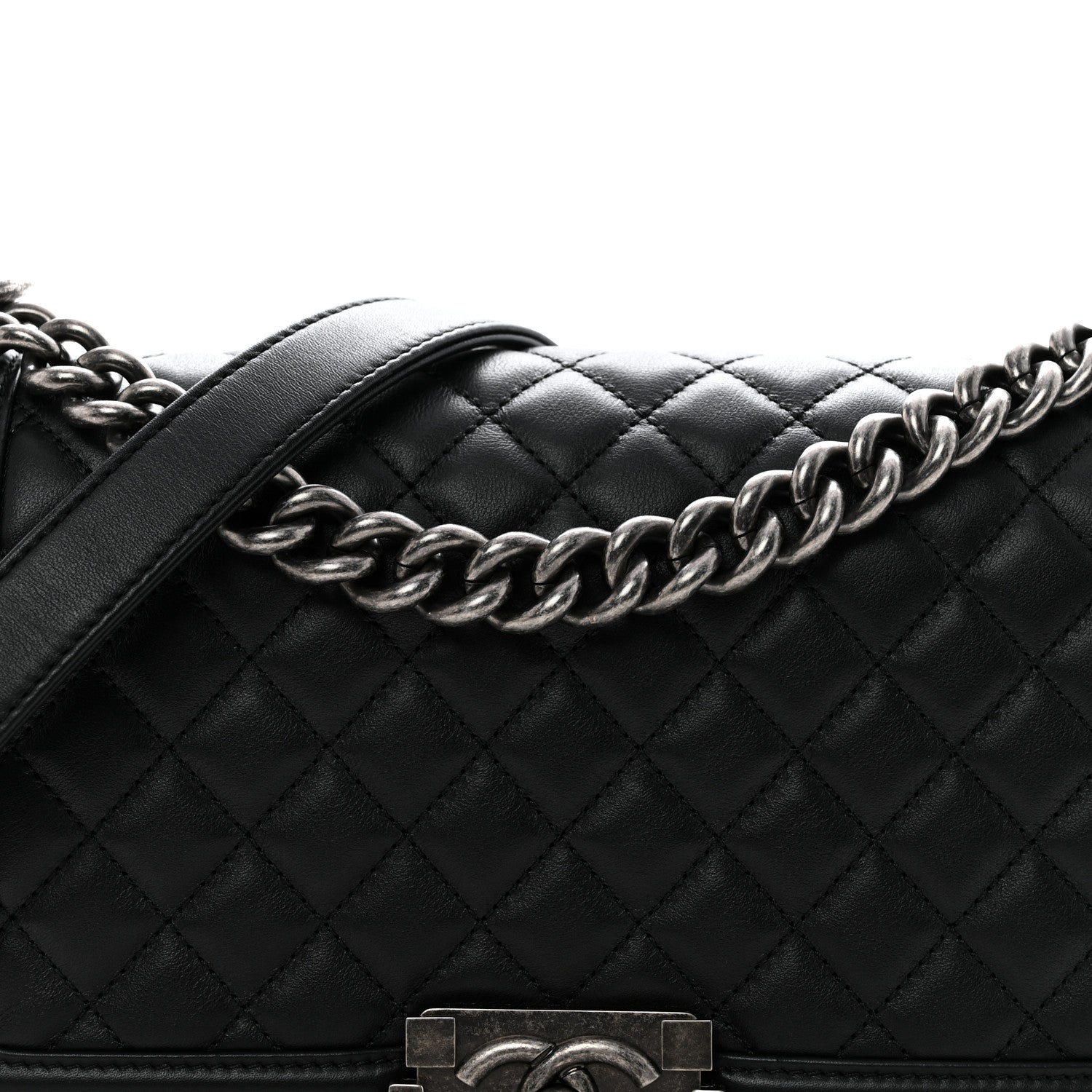 Chanel Calfskin Quilted Medium Boy Flap Black 8 of 11