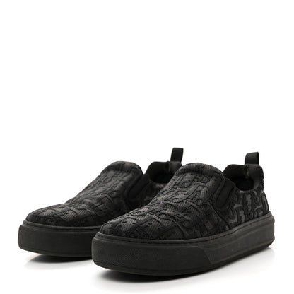 Christian Dior Shiny Technical Fabric Oblique Embroidered Womens Solar Slip On Sneakers 38.5 Black 3 of 9