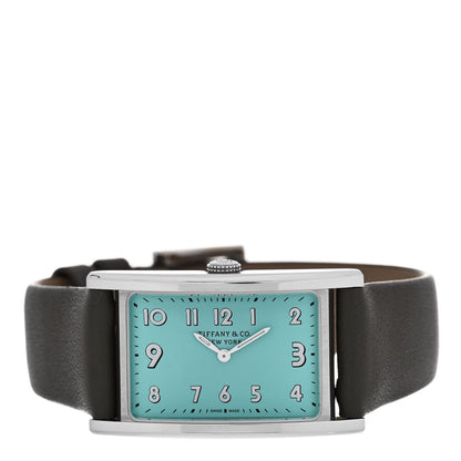 Tiffany Stainless Steel Calfskin 22mm East West Quartz Watch Tiffany Blue 2 of 5