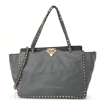 Valentino Garavani Vitello Medium Rockstud Tote Grey 1 of 16