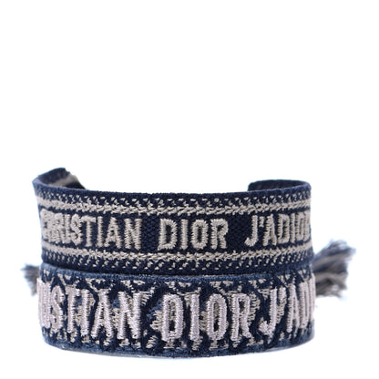 Christian Dior Woven Cotton J'Adior Friendship Bracelet Set Navy 1 of 5