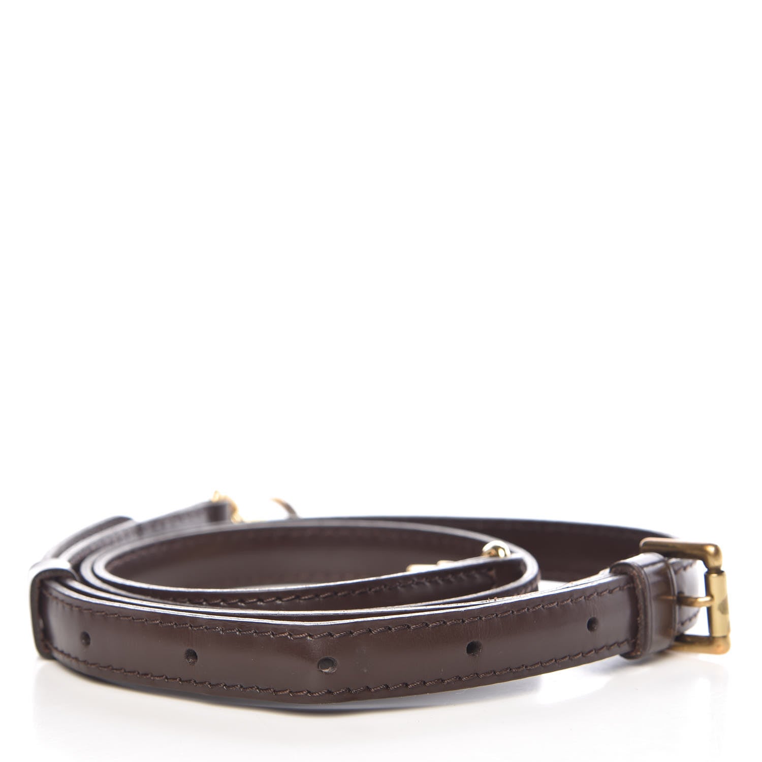 Louis Vuitton Calfskin 12mm Adjustable Shoulder Strap Brown 2 of 4
