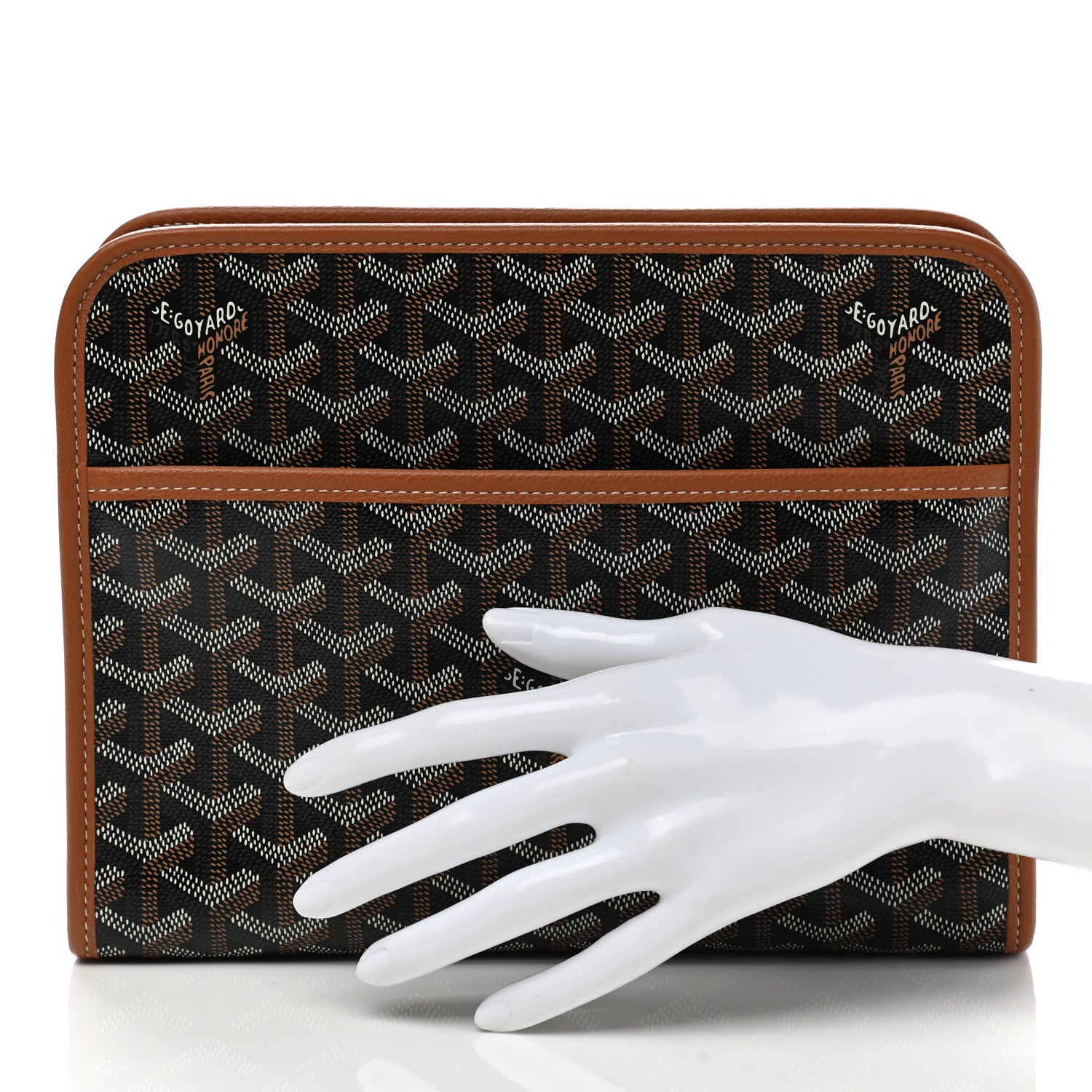 Goyard Goyardine Jouvence MM Toiletry Pouch Black Gold 2 of 9