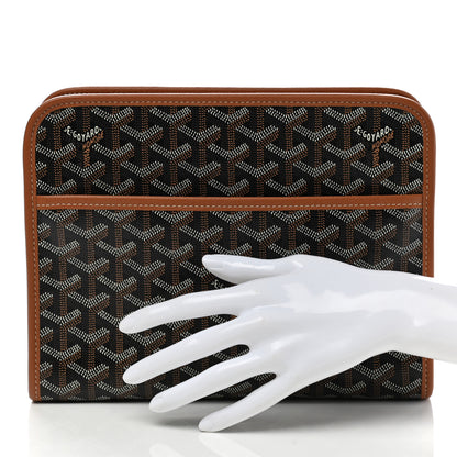 Goyard Goyardine Jouvence MM Toiletry Pouch Black Gold 2 of 9