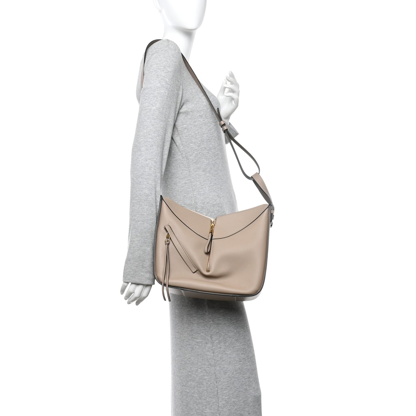 Calfskin Small Hammock Shoulder Bag Sand