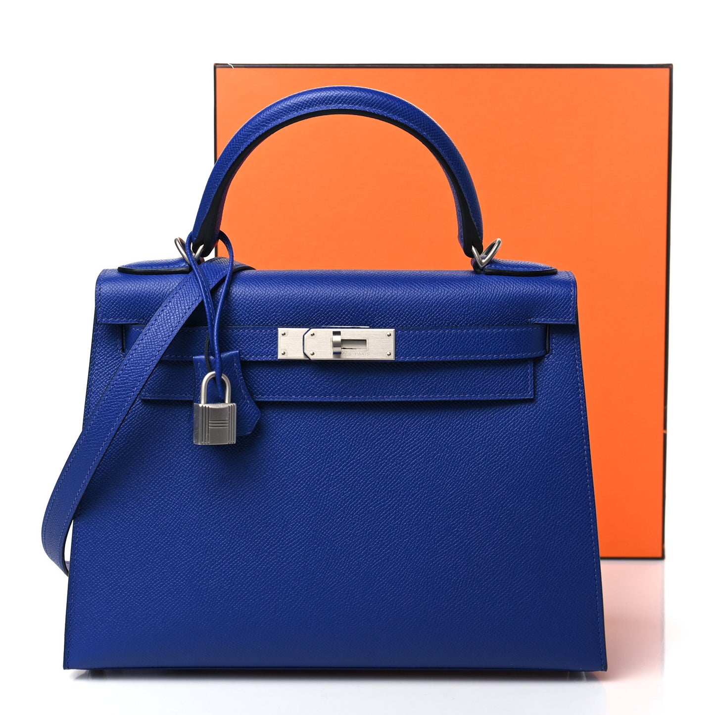 Epsom Kelly Sellier 28 Bleu Electrique