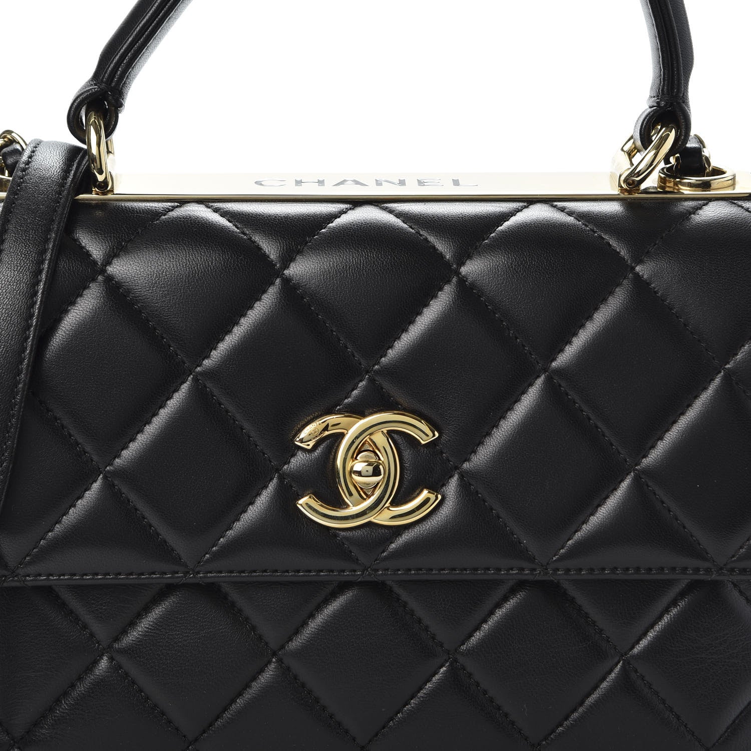 Chanel Lambskin Quilted Small Trendy CC Dual Handle Flap Bag Black 9 of 10
