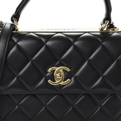 Chanel Lambskin Quilted Small Trendy CC Dual Handle Flap Bag Black 9 of 10