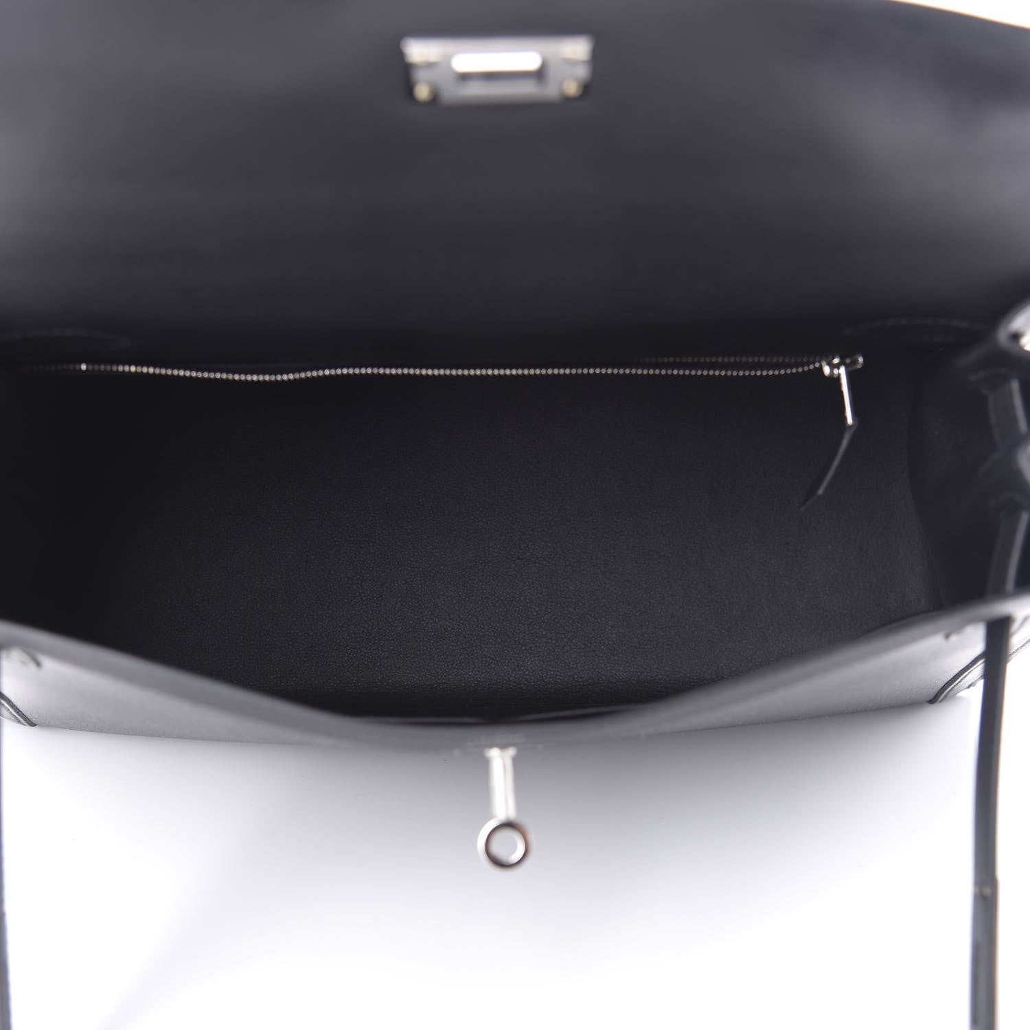 Hermes Berline Toile Swift Kelly Sellier 32 Black Ecru 6 of 12