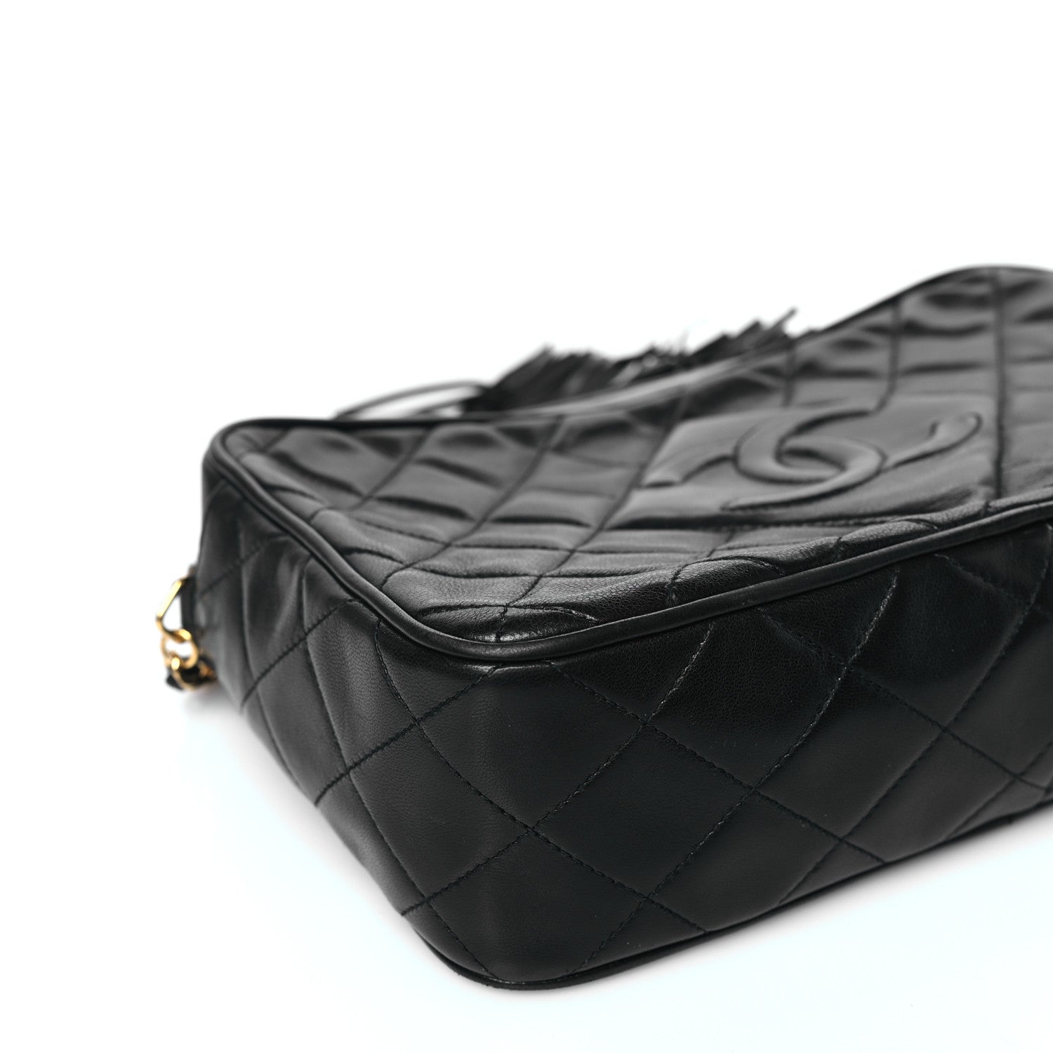 Chanel Lambskin Quilted Tassel Camera Case Black 8 of 10