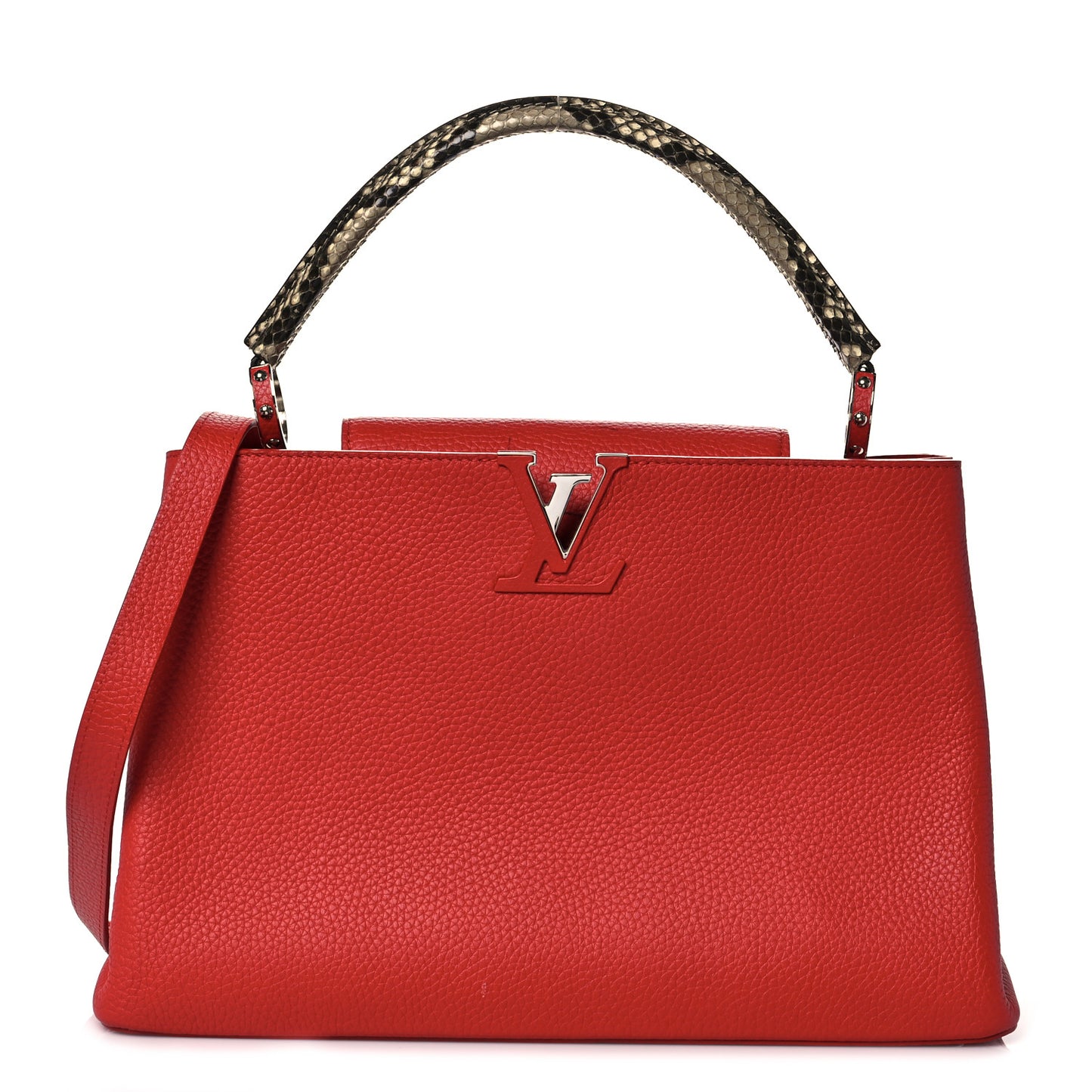 Taurillon Python Capucines MM Rubis