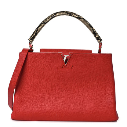 Louis Vuitton Taurillon Python Capucines MM Rubis 1 of 11