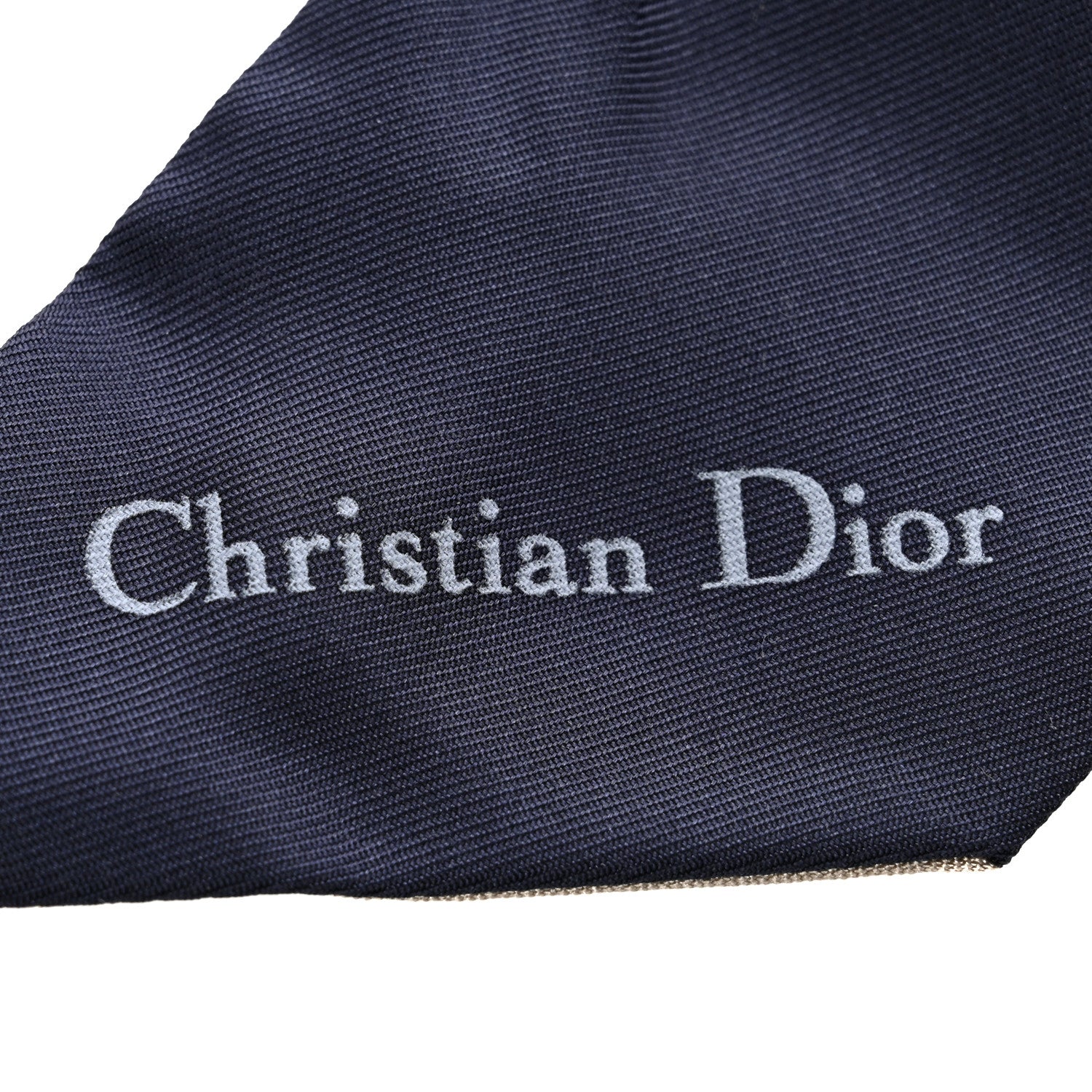 Christian Dior リバーシブルスカーフ Christian Dior Silk Oblique Mitzah Scarf Bleu Marine 1830737