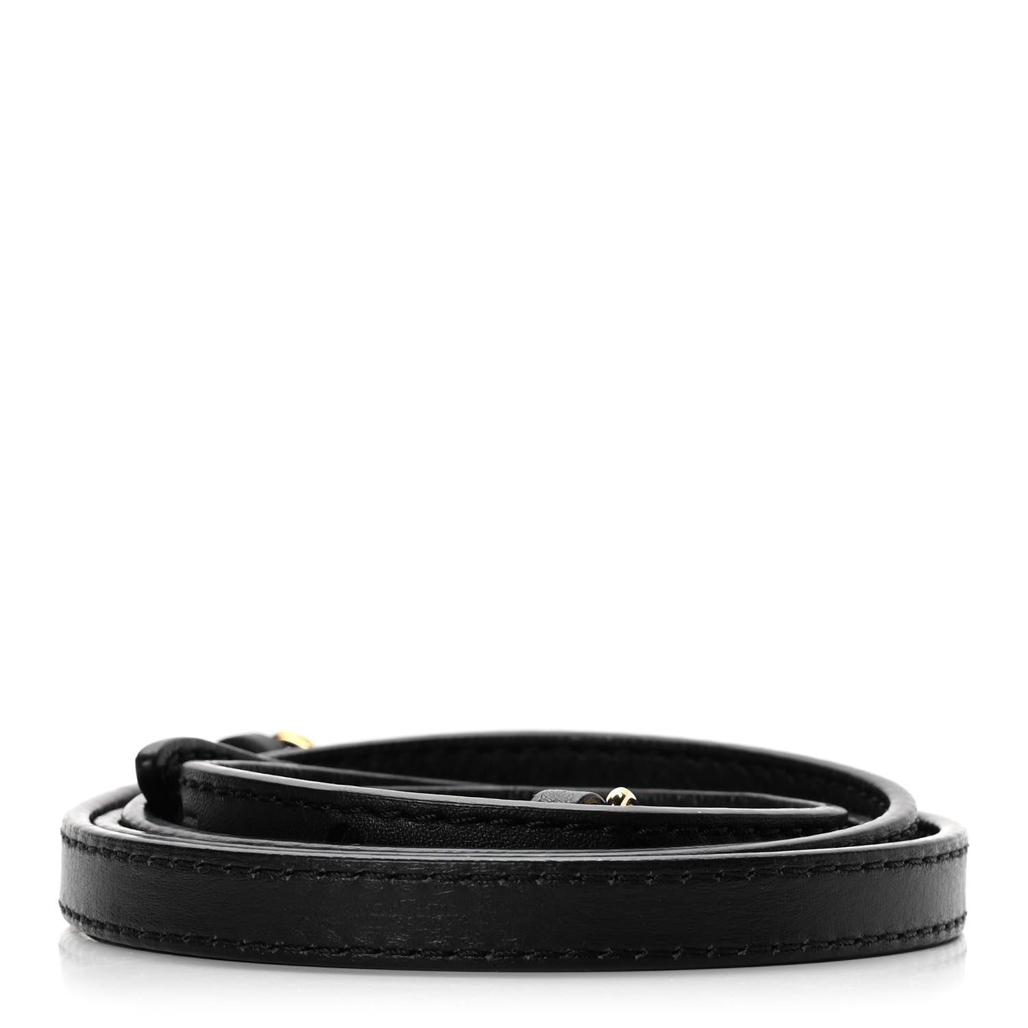 Louis Vuitton Calfskin 16mm Adjustable Shoulder Strap Black 2 of 5