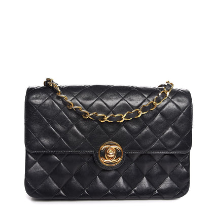 Chanel Lambskin Quilted Mini Rectangular Flap Bag Black 1 of 8
