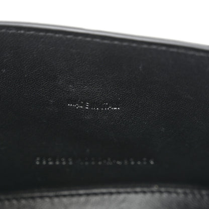Balenciaga Shiny Calfskin Monochrome Crocodile Embossed Hourglass Top Handle Bag XS Black 9 of 17
