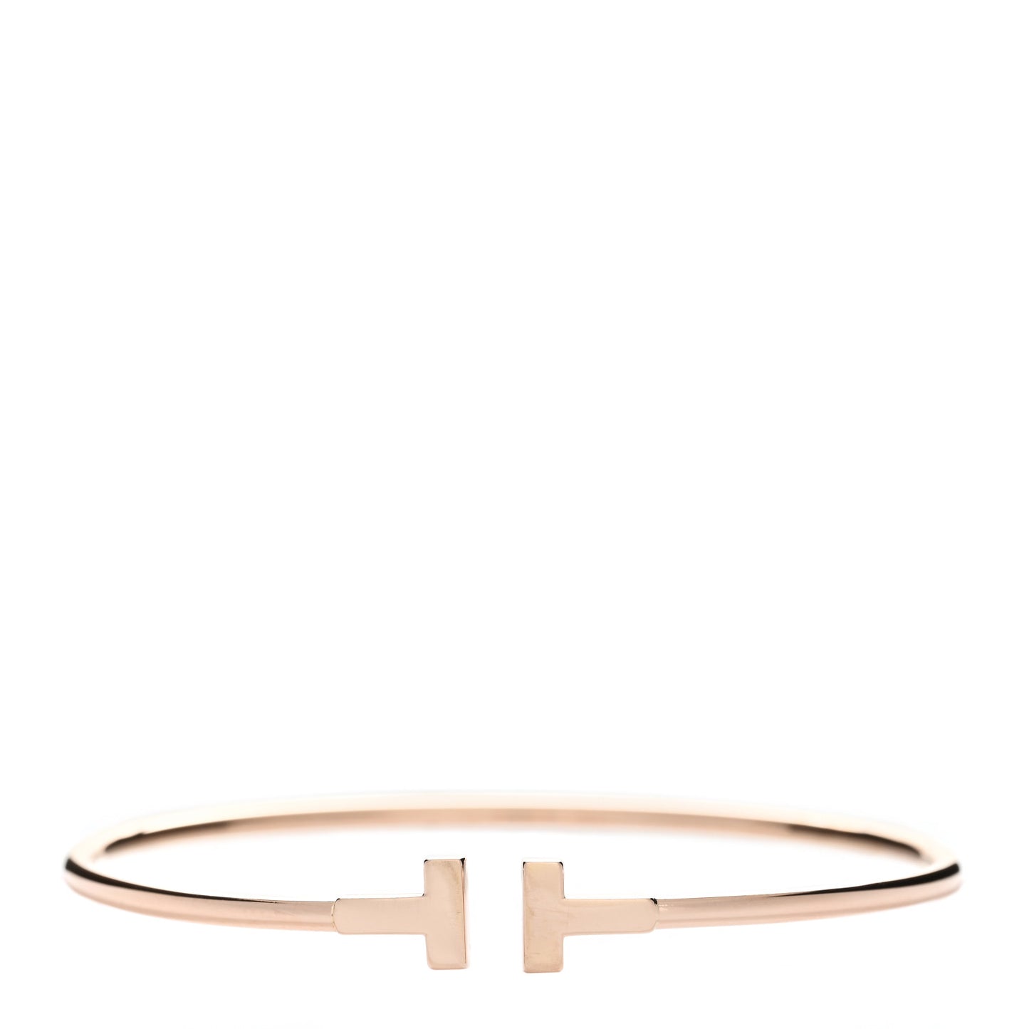 18K Rose Gold Narrow T Wire Bracelet