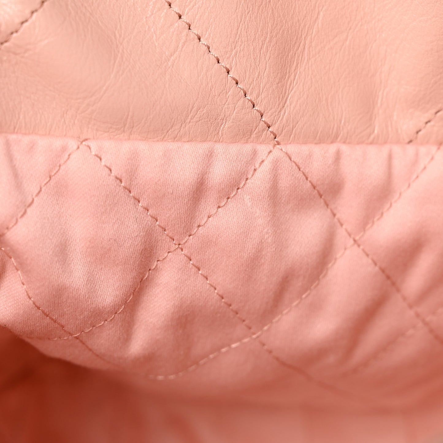 Shiny Calfskin Quilted Small Chanel 22 Light Pink