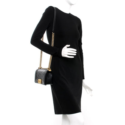 Chanel Lambskin Quilted Small Boy Flap Black 2 of 8