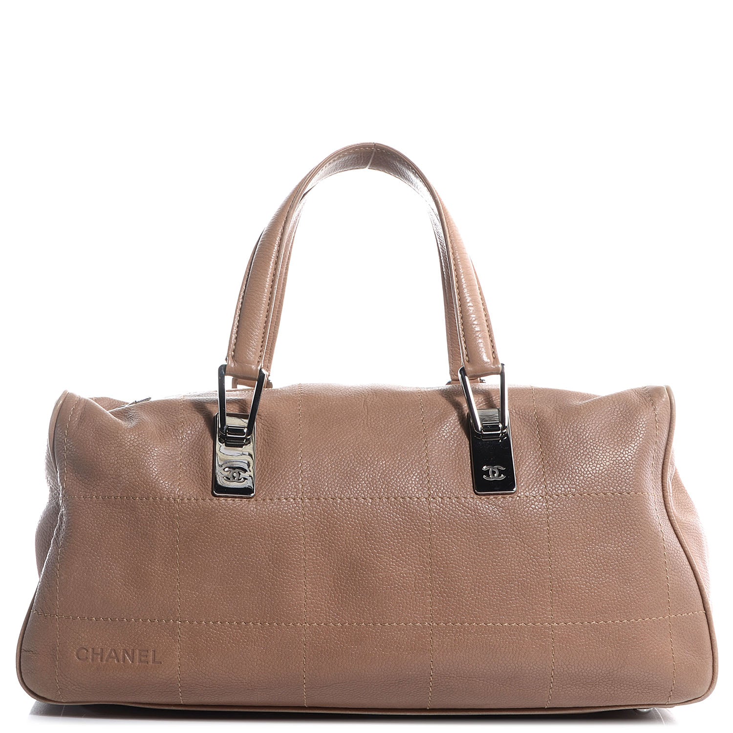 Chanel Caviar Square Stitched Bag Beige 1 of 7