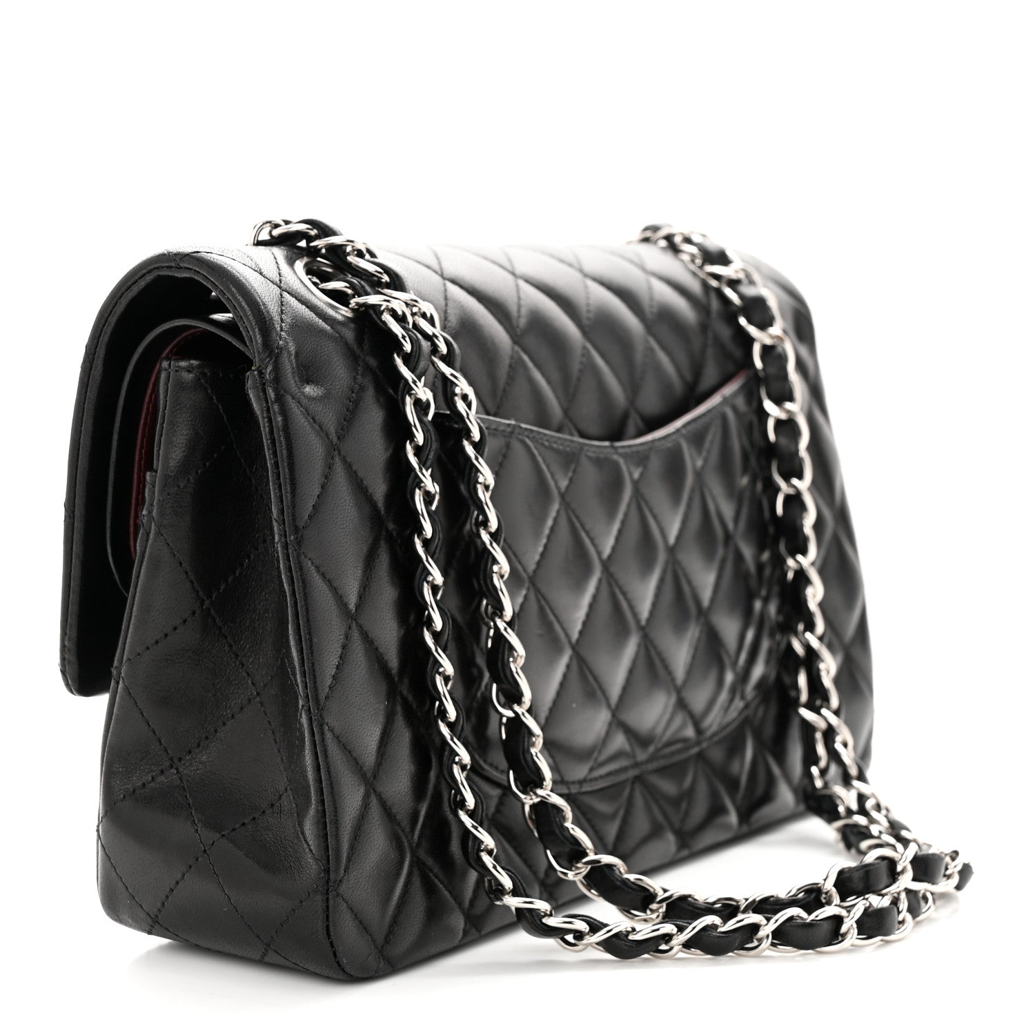 Chanel Lambskin Quilted Medium Double Flap Black 3 of 13