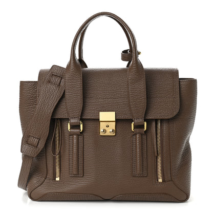 3.1 Phillip Lim Textured Calfskin Medium Pashli Satchel Taupe 1 of 11