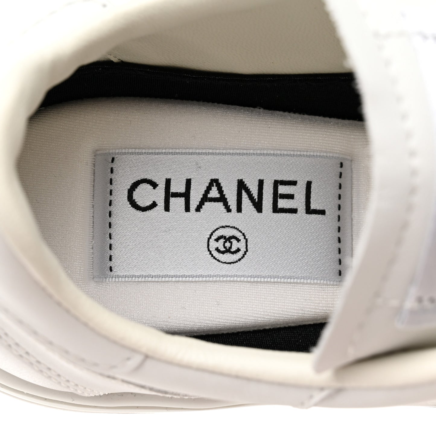 Calfskin Womens CC Sneakers 36.5 White