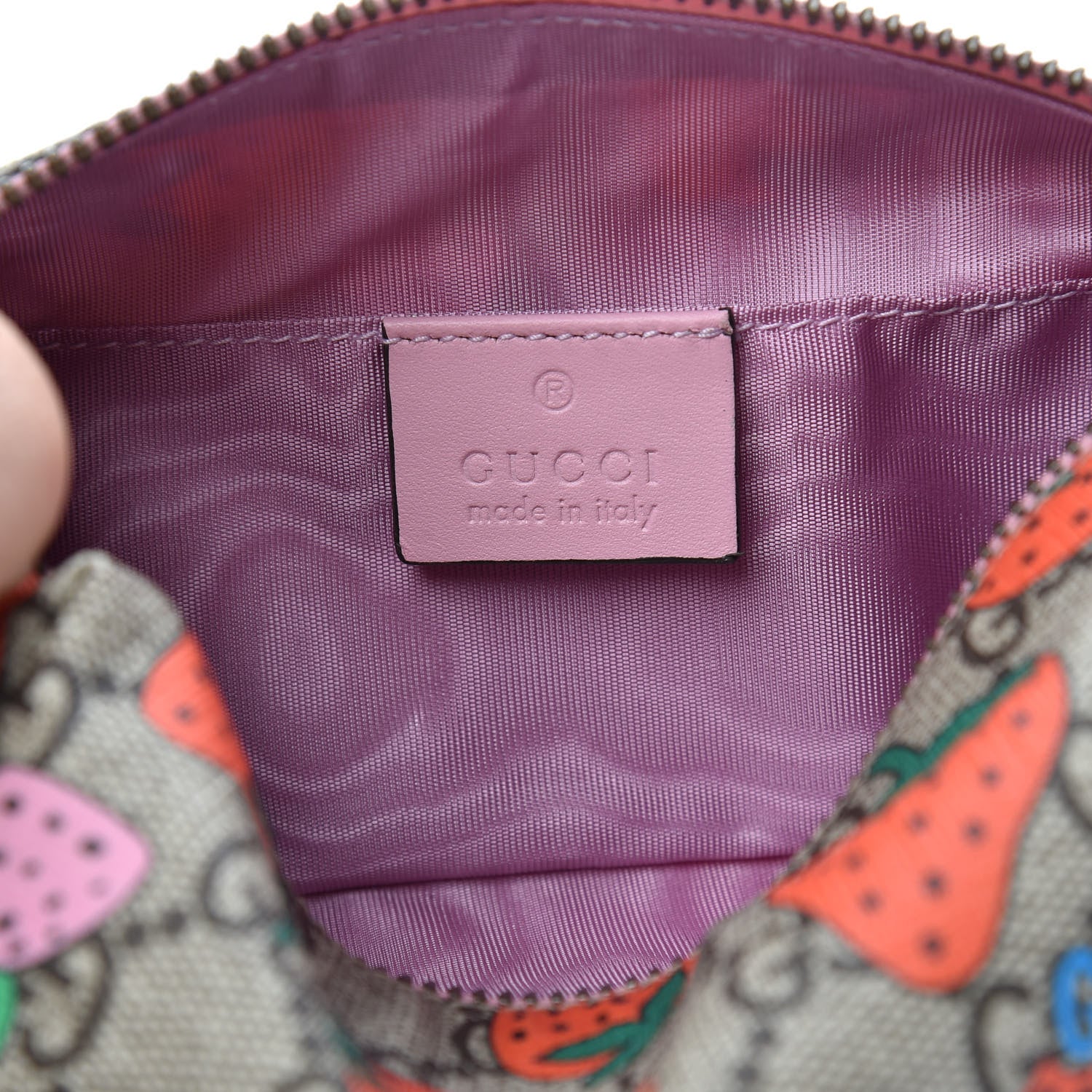 Gucci GG Supreme Monogram Strawberry Cosmetic Case 6 of 10
