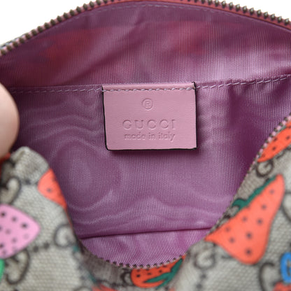 Gucci GG Supreme Monogram Strawberry Cosmetic Case 6 of 10
