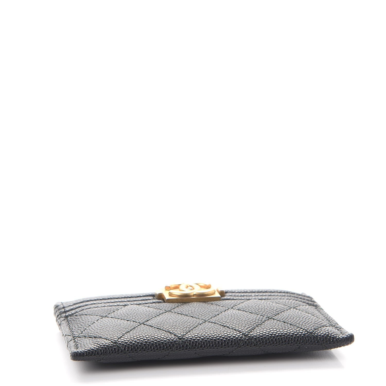 Chanel Caviar Quilted Boy Card Holder Black 4 of 8