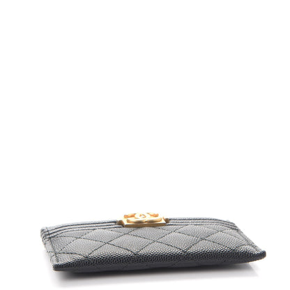 Chanel Caviar Quilted Boy Card Holder Black 4 of 8
