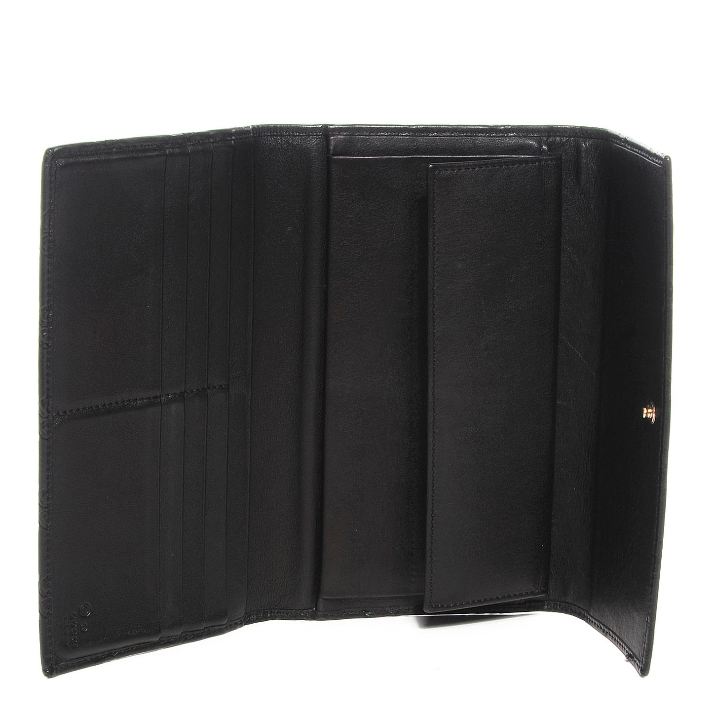 Guccissima Continental Flap Wallet Black