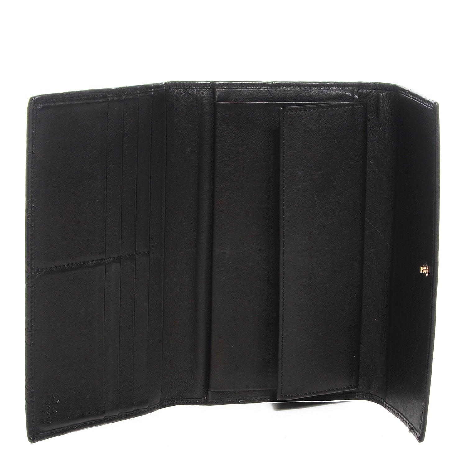 Gucci Guccissima Continental Flap Wallet Black 6 of 7