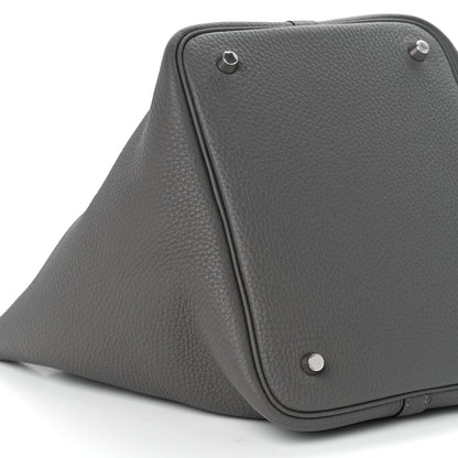 Hermes Taurillon Clemence Picotin Lock 22 MM Gris Meyer 8 of 10