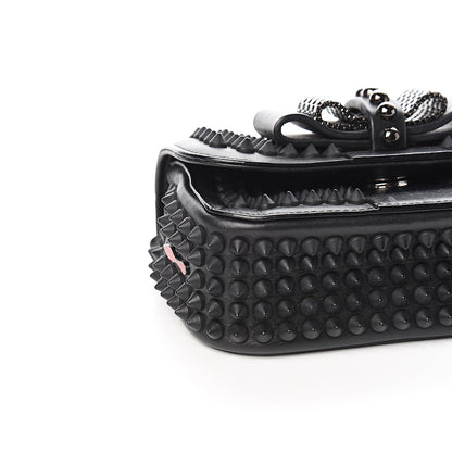 Christian Louboutin Calfskin Spikes Sweety Charity Crossbody Bag Black 8 of 10