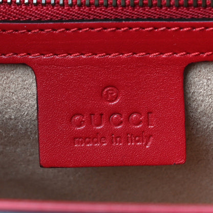Gucci Calfskin Sylvie Web Queen Margaret Shoulder Bag Blue Agata Hibiscus Red Mystic White 6 of 10