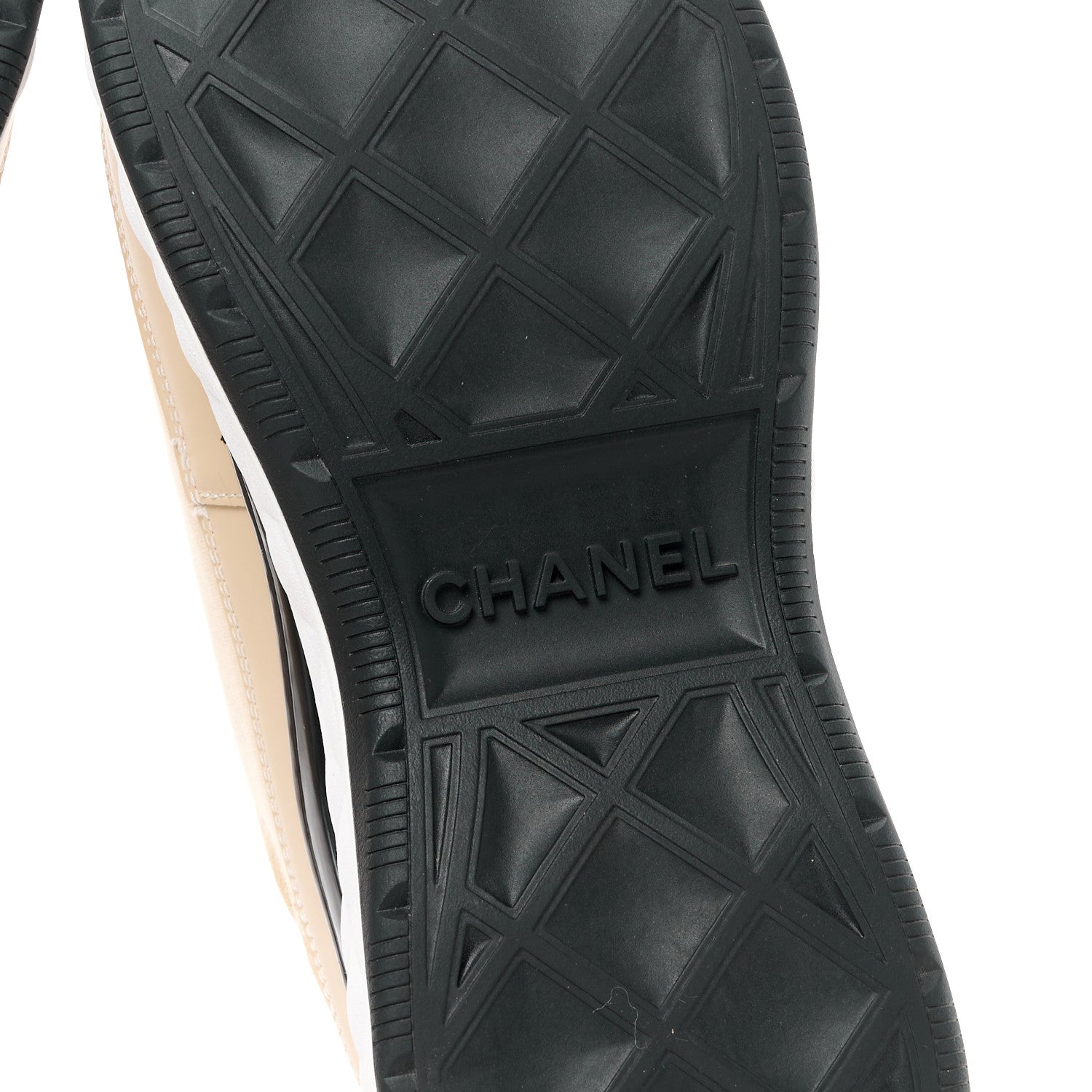 Chanel Velvet Calfskin Mixed Fibers CC Sneakers 41 Beige 6 of 8