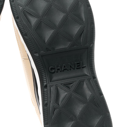 Chanel Velvet Calfskin Mixed Fibers CC Sneakers 41 Beige 6 of 8