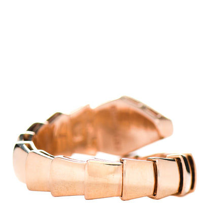 Bulgari 18K Rose Gold Diamond Serpenti Viper Ring L 3 of 5