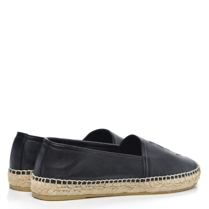 Saint Laurent Lambskin Monogram Espadrilles 36 Black 4 of 9