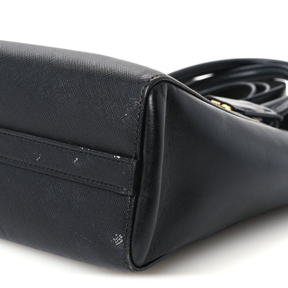 Prada Saffiano Soft Calfskin Small Zippered Tote Black 9 of 9