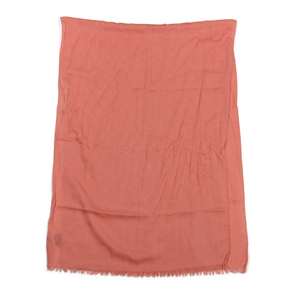 Gucci Wool Silk Fringe Monogram Shawl Scarf Pink 1 of 2