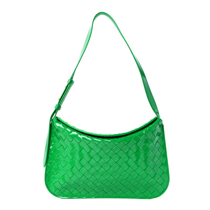 Bottega Veneta Patent Intrecciato Shoulder Bag Parakeet 1 of 10