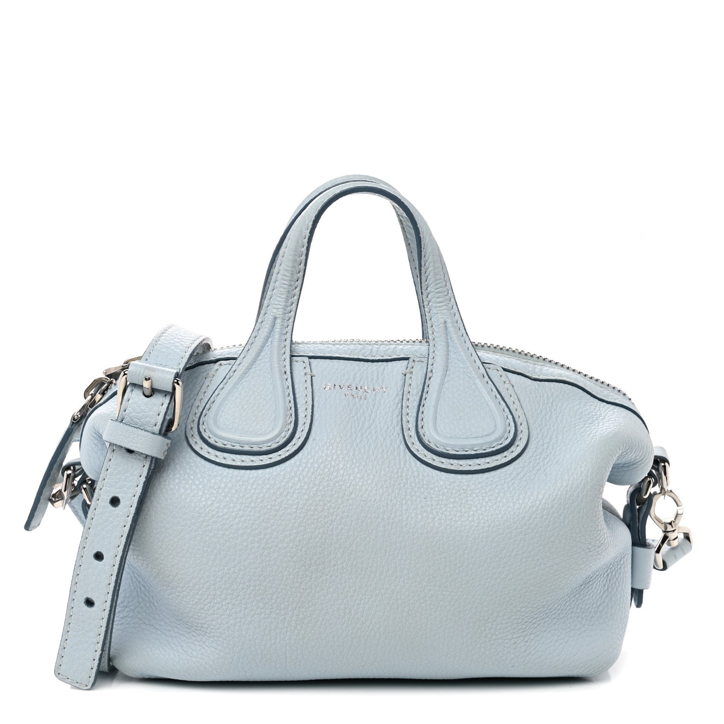 Waxed Calfskin Micro Nightingale Baby Blue