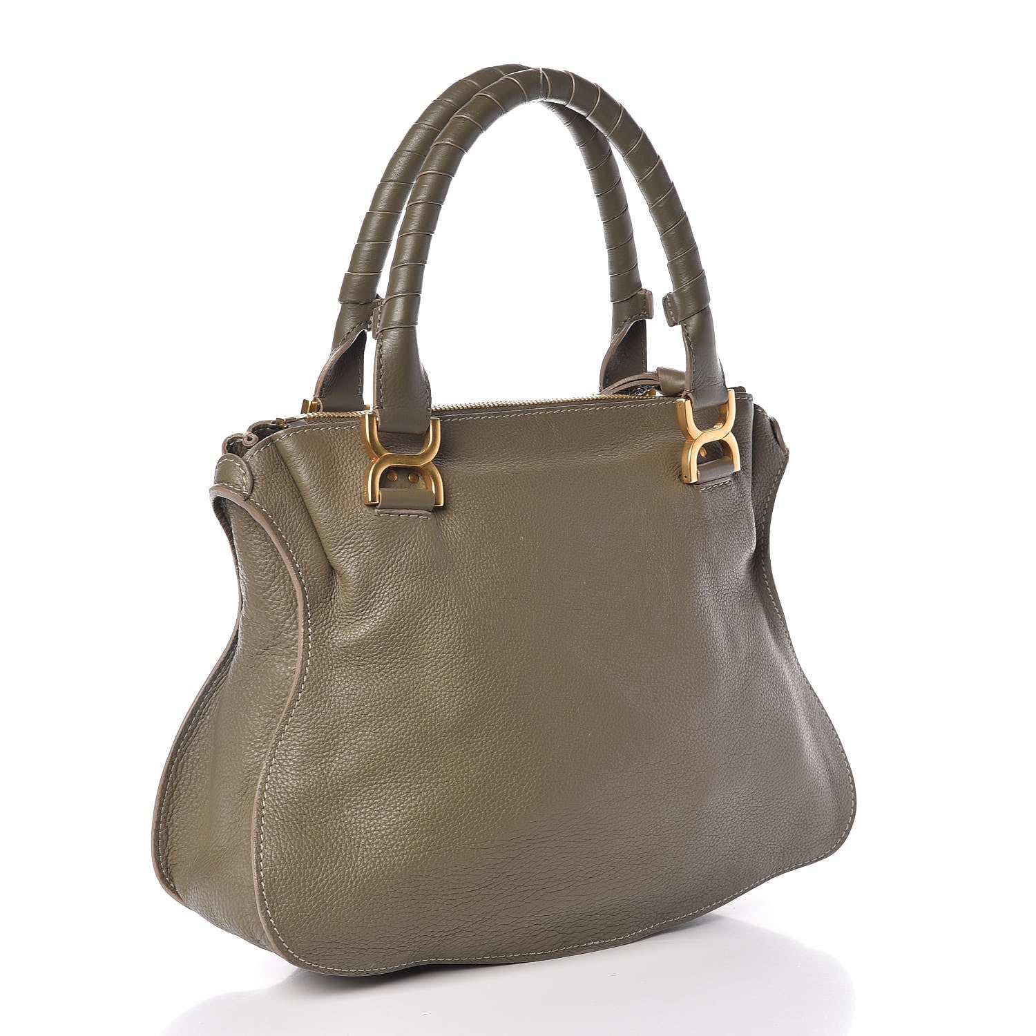 Chloe Calfskin Medium Marcie Satchel Baobab Green 3 of 9