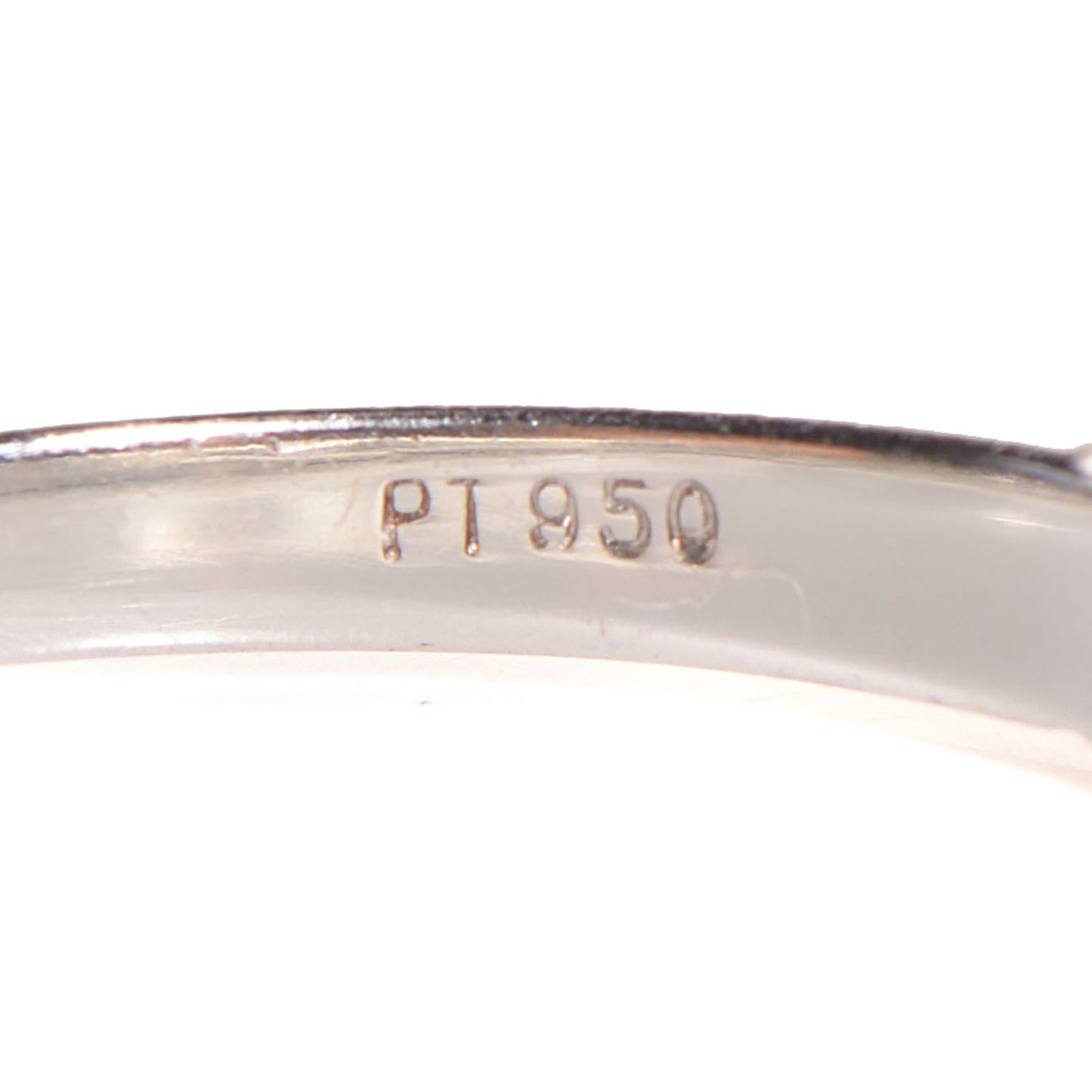 Platinum Diamond Round and Baguette Band Ring 5