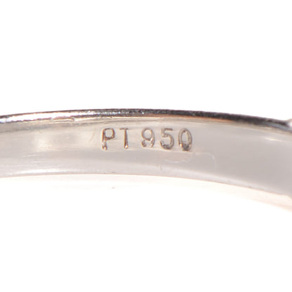 Tiffany Platinum Diamond Round and Baguette Band Ring 5 4 of 6