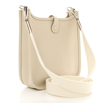 Hermes Taurillon Clemence Evelyne TPM Craie 3 of 11